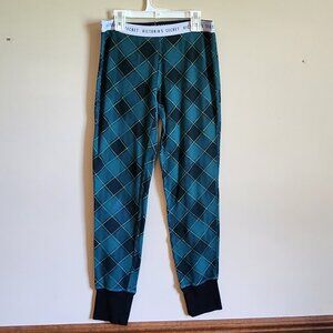 Victorias Secret Fireside Thermal Grenn Check Pajama Pants Size Small